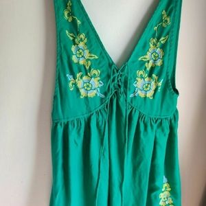 Free People Embroidered Tank Top